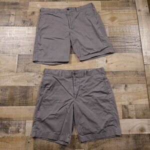 J‎ Crew stretch Chino shorts 9" men's 34 gray 2 pack